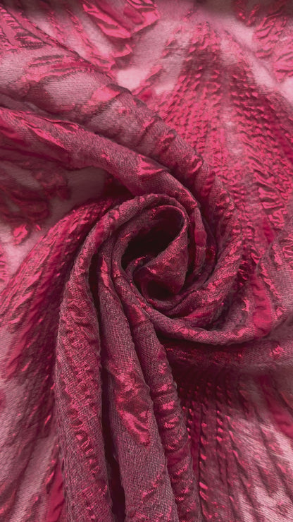 Poly lurex art deco in rood
