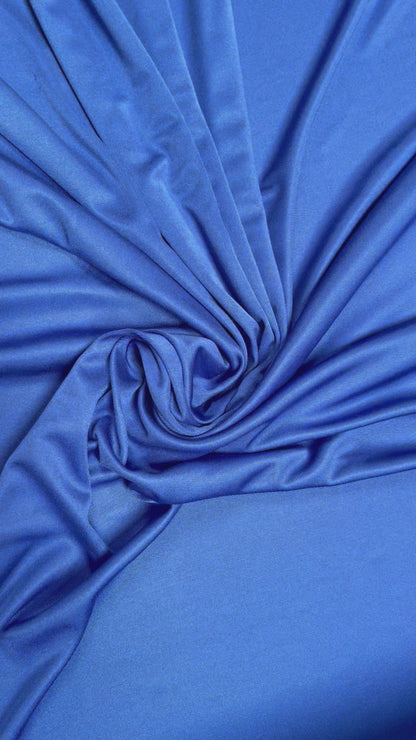 Zijden tricot kobalt blauw