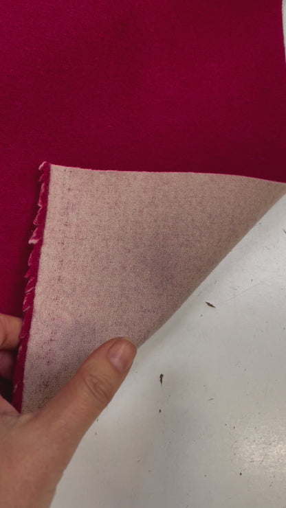 Splitable double face wool magenta/ soft pink