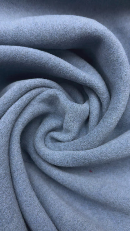 Wol mantel blauw