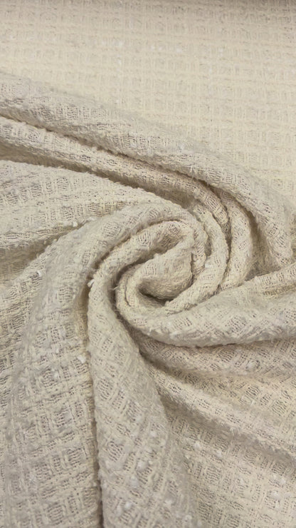 Boucle katoen crème
