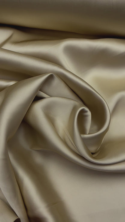 Dubbel face satijn duchesse golden beige