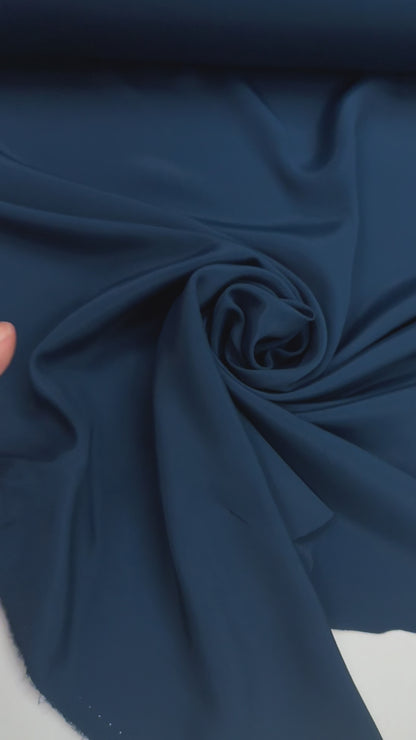 Crepe accetaat zijden space blue