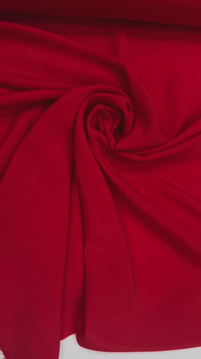 Crepe acetate silk red