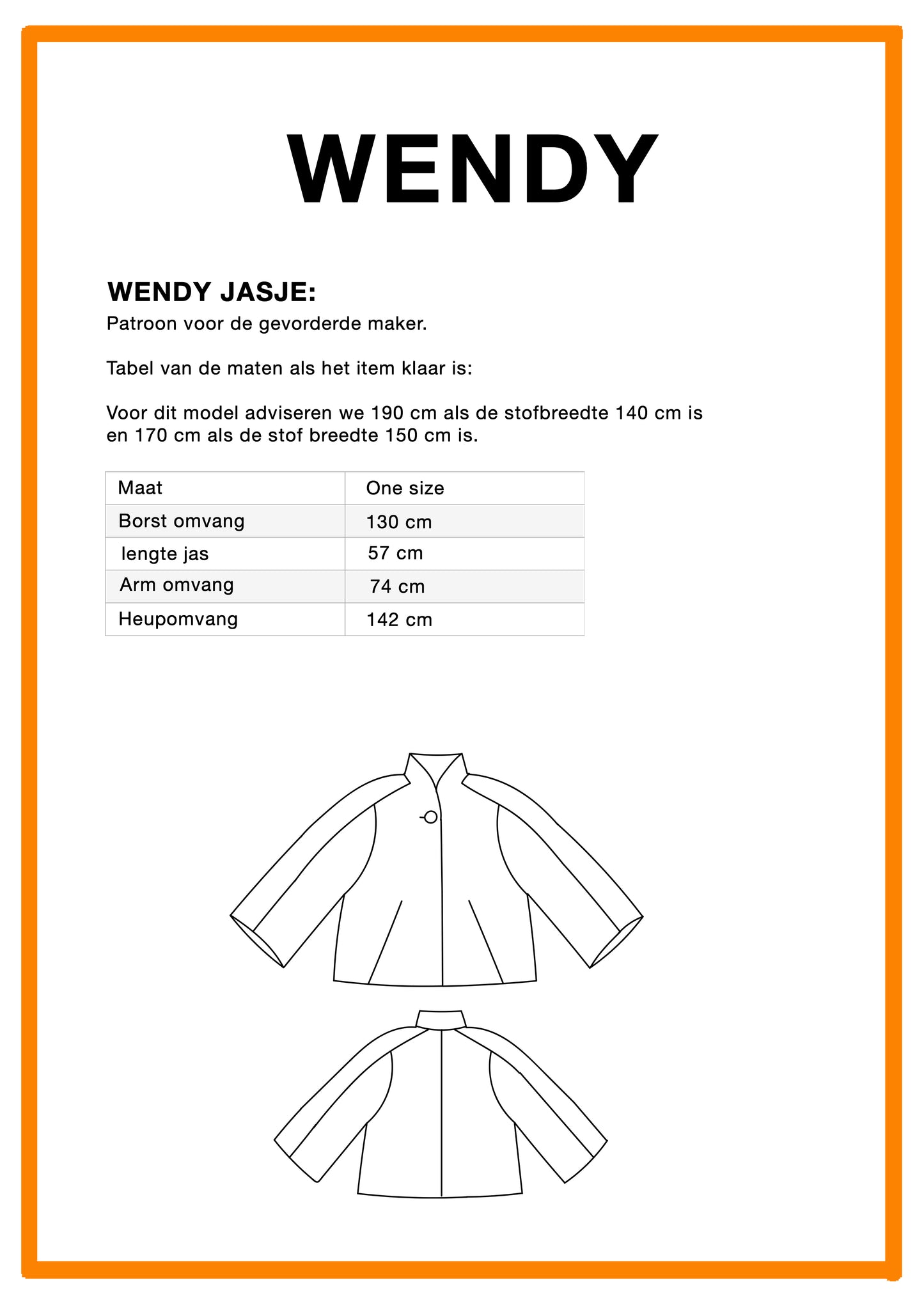 Patroon Wendy geprinte versie