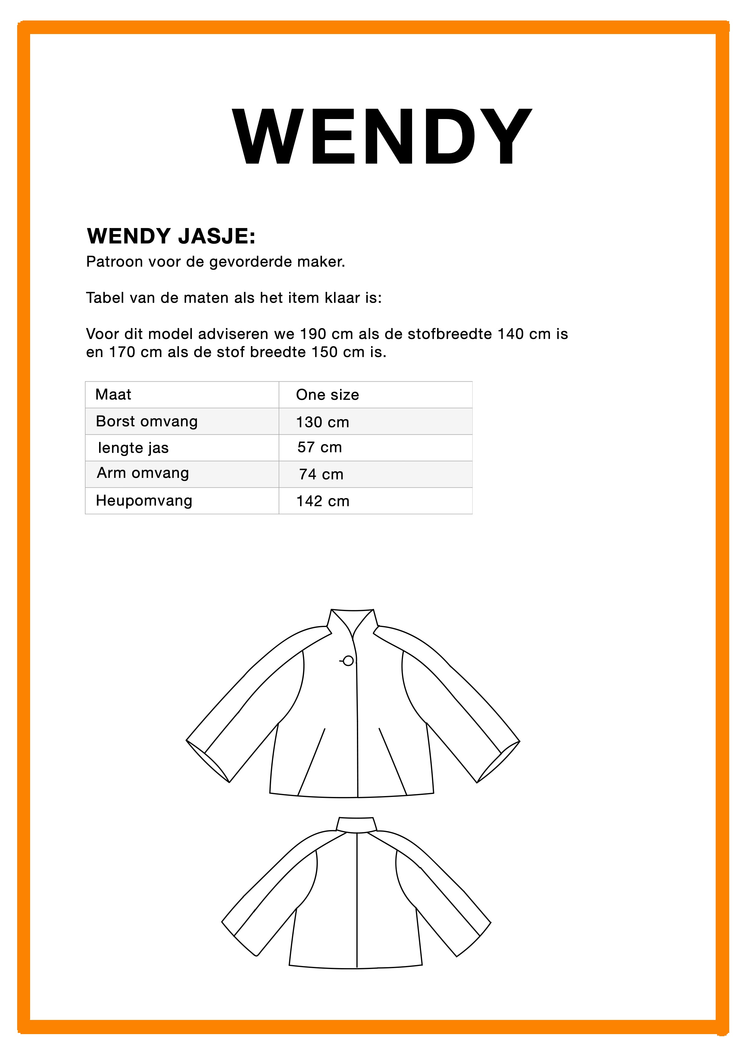 Pattern Wendy printed version