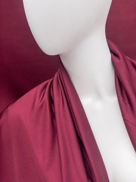Zijden tricot aubergine rood